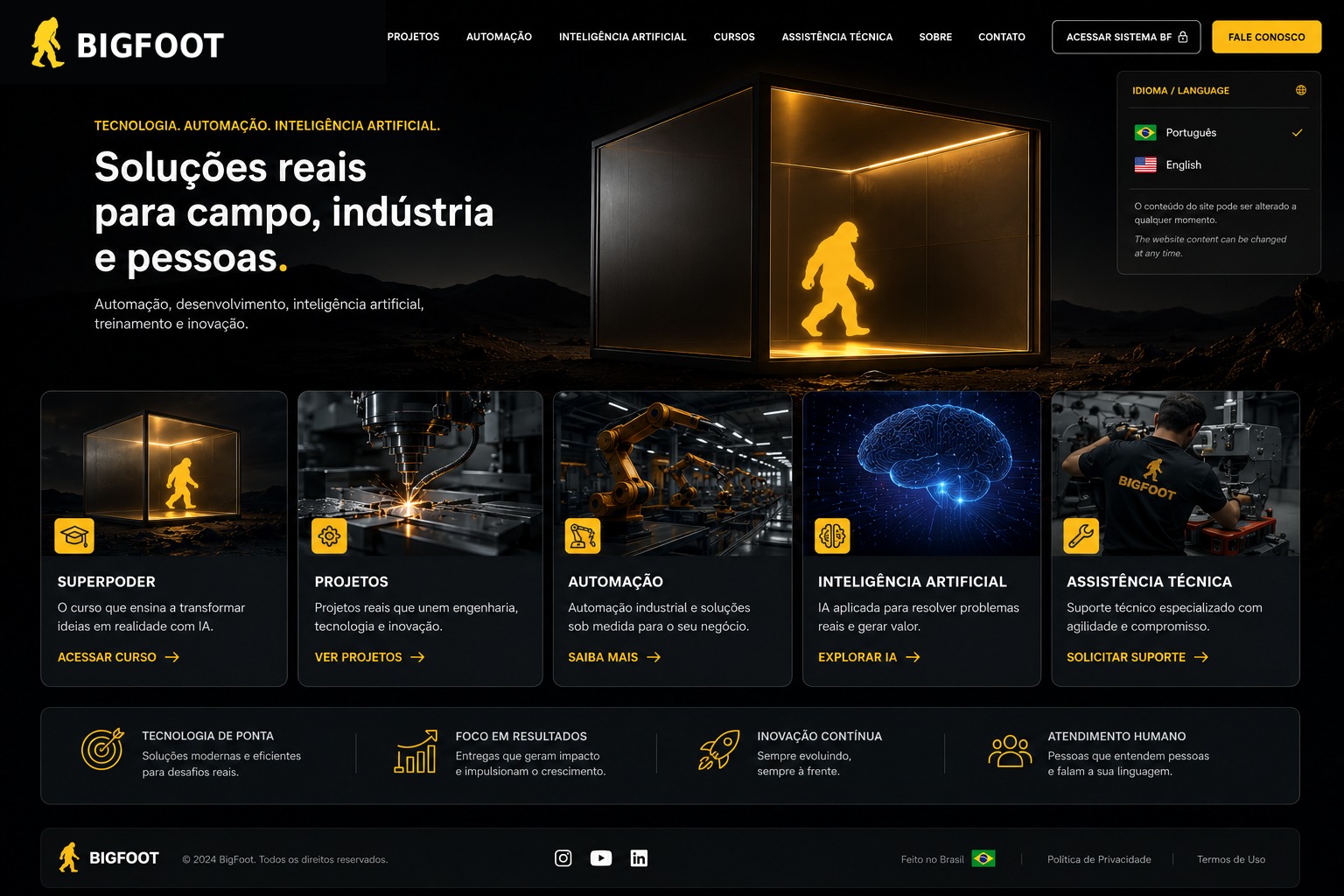 BIGFOOT — Tecnologia, Automação e Inteligência Artificial